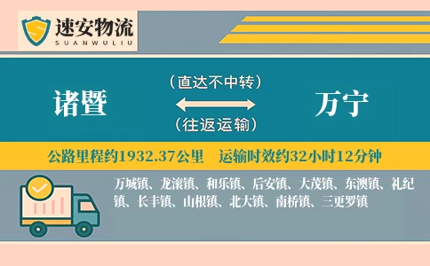 诸暨到万宁货运公司