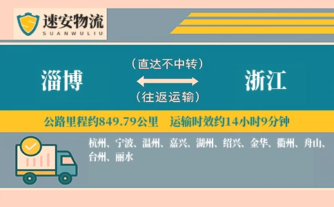 淄博到浙江货运公司