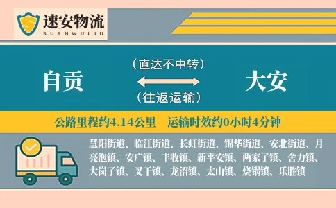 自贡到大安货运公司