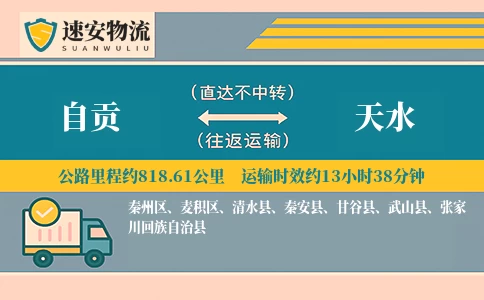 自贡到天水货运公司