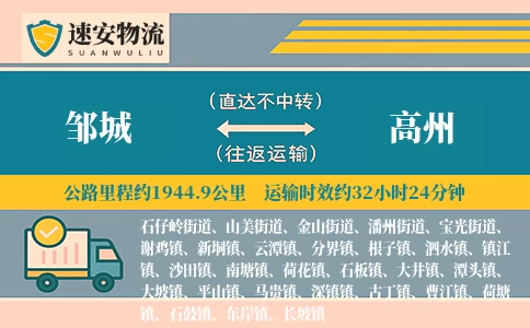 邹城到高州货运公司