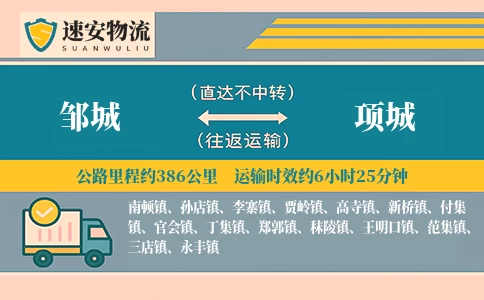 邹城到项城货运公司