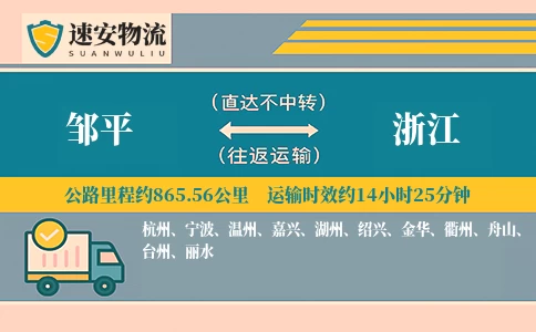 邹平到浙江货运公司
